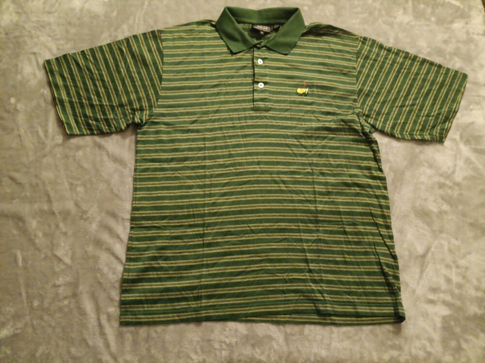 Masters Clubhouse Collection Golf Polo Shirt Mens Medium Made In Italy